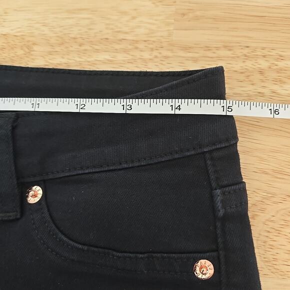 Ted Baker Womens Black Skinny Jeans Size 28 Wax Coated Ombre Dip Dye Biker Edgy - Picture 5 of 10